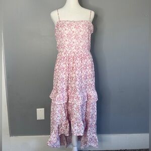 Pink flower summer dress